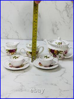 Vintage Royal Albert Old Country Roses Miniature Childs Tea Set 10 pcs
