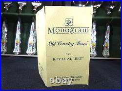 Vintage Royal Albert Old Country Roses Monogram Boxed Cutlery Set