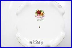 Vintage Royal Albert Old Country Roses Pedestal Footed Cake Plate Stand England