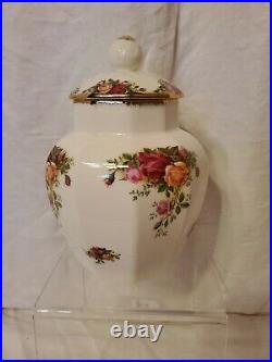Vintage Royal Albert Old Country Roses RARE 8 Ginger Jar Ball Lid Excellent