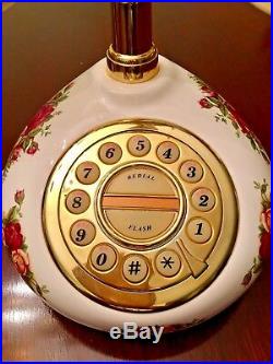 Vintage Royal Albert Old Country Roses Rare US Push Button Cradle Telephone