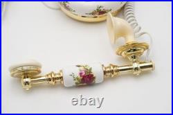 Vintage Royal Albert Old Country Roses U. S. Plug Telephone Push Button Phone