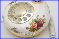 Vintage Royal Albert Old Country Roses U. S. Plug Telephone Push Button Phone