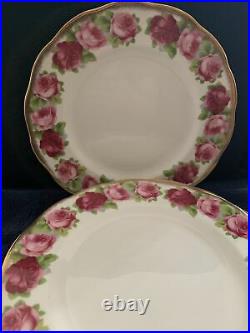 Vintage Royal Albert Old English Rose 10 Dinner Plates set of 4