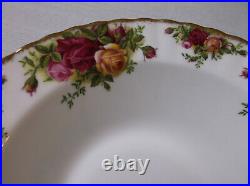 Vintage Royal Albert Porcelain Old Country Roses Set of 10 Rimmed Soup Bowls 8
