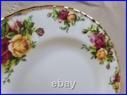 Vintage Royal Albert Set Of 11 Old Country Roses Bone China 8 Salad Plates Mint