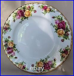 Vintage Royal Albert Set Of 11 Old Country Roses Bone China 8 Salad Plates Mint