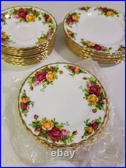 Vintage Royal Albert Set Of 20 Old Country Roses Salad, Bread, Saucer Plates