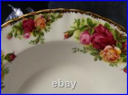 Vintage Set of (4) Royal Albert Old Country Rose 1.5x 8 Soup Bowls Excellent