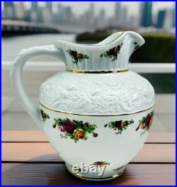 Vintage Vase Royal Albert Old Country Roses Large Sculpted Pitcher Holds 5 Qrts Vintage Vase Royal Albert Old Country Roses Large Sculpted Pitcher Holds 5 Qrts