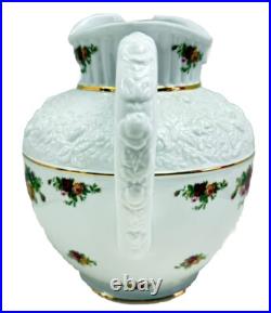 Vintage Vase Royal Albert Old Country Roses Large Sculpted Pitcher Holds 5 Qrts Vintage Vase Royal Albert Old Country Roses Large Sculpted Pitcher Holds 5 Qrts