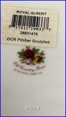 Vintage Vase Royal Albert Old Country Roses Large Sculpted Pitcher Holds 5 Qrts Vintage Vase Royal Albert Old Country Roses Large Sculpted Pitcher Holds 5 Qrts