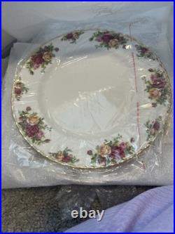 Vtg 1962 Royal Albert Old Country Rose Set Of 4 Made In Indonesia Bone China OBO