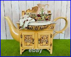 Vtg Large Cardew Teapot Royal Albert Old Country Roses IA