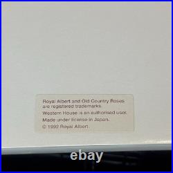 Vtg New Royal Albert Old Country Roses 6 Gold Plated forks 1 cake server Set