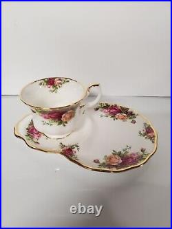 Vtg. Replacement Snack Plate and Cup Old Country Roses Royal Albert Bone Englan