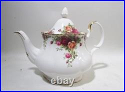 Vtg Royal Albert Bone China Old Country Roses 6 Cup Teapot
