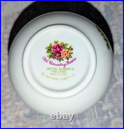 Vtg Royal Albert OLD COUNTRY ROSES Jam Jar Pot, Lid & Spoon RARE New in Box 1987