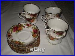 Vtg Royal Albert Old Country Roses Bone China Made in England Set For 6 48 Pcs