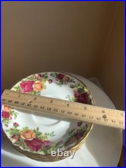 X7 EUC Royal Albert Old Country Roses Teacup & Saucer SET Gold Rim READ