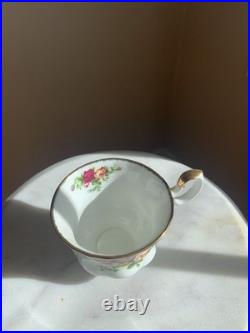 X7 EUC Royal Albert Old Country Roses Teacup & Saucer SET Gold Rim READ
